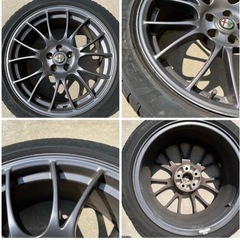 希少 アルファロメオ 社外ホイールASSO STRADISTA ストラディスタ　社外アルミホイール4本　17in 7 1/2JJ inc.35 5穴 アルファロメオ 156等　PIRELLI DRAGON 215/45の画像