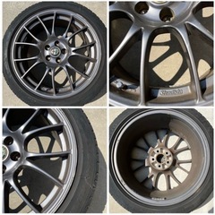 希少 アルファロメオ 社外ホイールASSO STRADISTA ストラディスタ　社外アルミホイール4本　17in 7 1/2JJ inc.35 5穴 アルファロメオ 156等　PIRELLI DRAGON 215/45の画像