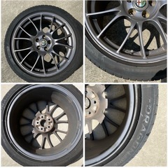 希少 アルファロメオ 社外ホイールASSO STRADISTA ストラディスタ　社外アルミホイール4本　17in 7 1/2JJ inc.35 5穴 アルファロメオ 156等　PIRELLI DRAGON 215/45の画像