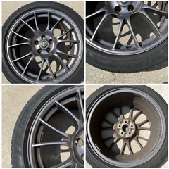 希少 アルファロメオ 社外ホイールASSO STRADISTA ストラディスタ　社外アルミホイール4本　17in 7 1/2JJ inc.35 5穴 アルファロメオ 156等　PIRELLI DRAGON 215/45の画像