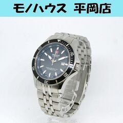 動作確認済み SWISS MILITARY HANOWA 6-4161.2/6-5161.2 電池切れ ブラックダイヤル クオーツ式 3針 デイト メタルブレス 化粧箱付 札幌市 清田区 平岡