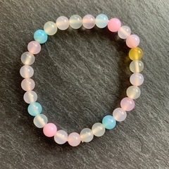 【ブレスレット】天然石　カルセドニーの画像