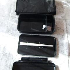 未使用　お弁当箱　保温・保冷袋付き　黒一段の画像