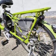Panasonic☆チャイルドシート、充電器付属☆グリーン20インチ☆電動アシスト自転車の画像