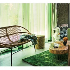 ラタンチェア　ラタンソファ　アイアンフレーム　2人掛け　韓国インテリア　の画像