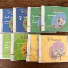 ディズニー英語システム シングアロング CD ８枚、mickey and his friends cards 