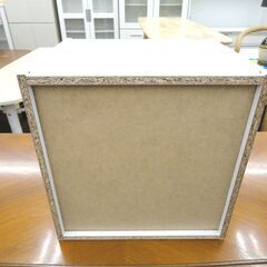 ① キューブボックス 幅35cm 奥行29.5cm 高さ35cm カラーボックス 扉付き 1段 ホワイト 収納ボックス 棚 札幌 西岡店の画像