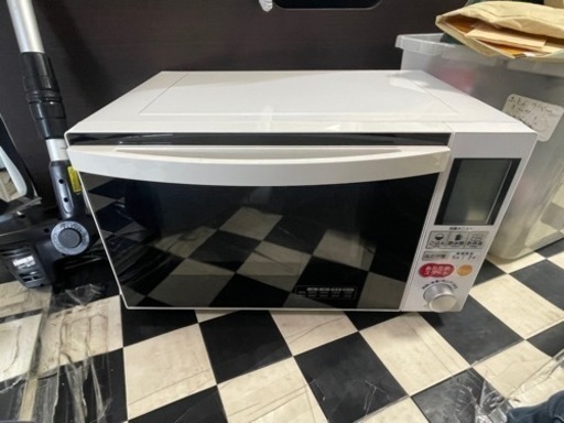 【リサイクルサービス八光】2019年製　ゼピール　AFR-G18H [フラット電子レンジ 縦開き 18L ヘルツフリー]