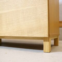 人気の無印良品(MUJI)のタモ材 キャビネット・木製扉！ナチュラルで