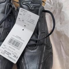 ③28cm ミズノ ブラック　スパイクの画像