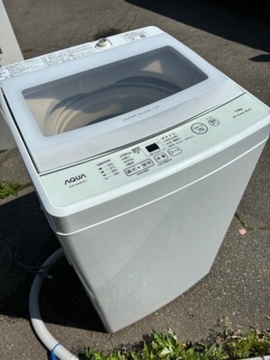 美品 AQUA アクア 5Kg 全自動洗濯機 AQW-S5MBK 2022年製 簡易乾燥