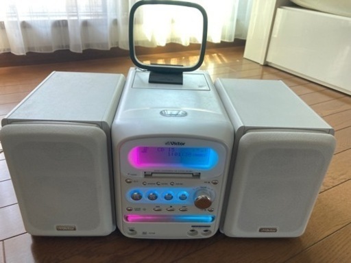 【値下げ】ビクター CD/MDコンポ CA-UXQX1-W 2006年製 リモコン付き カセット