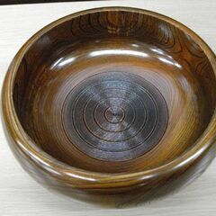 未使用 小田原漆器 けやきの器 菓子器 本欅 うるし塗 8寸 新盛鉢 直径約22㎝ 天然木 伝統工芸品 長期保管品 苫小牧西店の画像