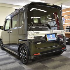 【売約済】H24年式ダイハツタントカスタム　L　ＥＴＣ　ディスプレイオーディオ　ＤＶＤ　ミュージックサーバーフルセグＴＶ　バックカメラ　社外１６インチアルミ　ローダウン　ＨＩＤ　左スライドドア　電動格納ミラー　スマートキー　盗難防止システム　ＡＢＳの画像