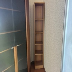 家具 収納家具 本棚　スリム　ナチュラル　木製　大容量