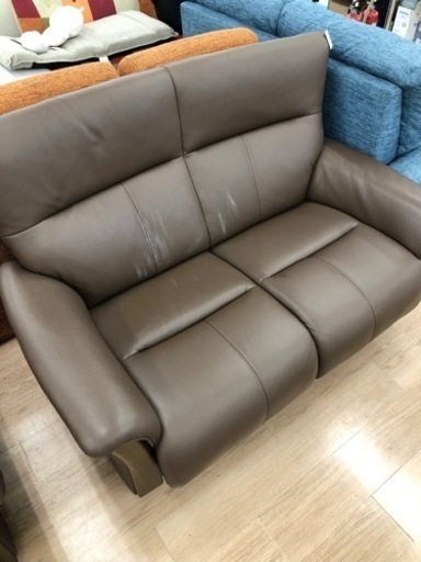 2人掛けソファー　ブラウン