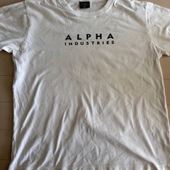 【状態良好】アルファインダストリーUSAロゴ入りTシャツLサイズ