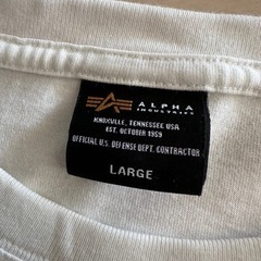 【状態良好】アルファインダストリーUSAロゴ入りTシャツLサイズの画像