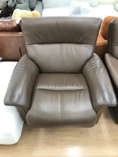 1人掛けソファー ブラウン