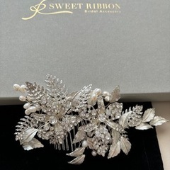 【ウェディング】SWEET RIBBONヘッドドレスの画像