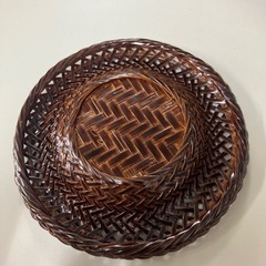  ☆値下げ☆ K2405-609 竹製 菓子皿 10客セット バラ売り不可 中古美品・未使用品含むの画像