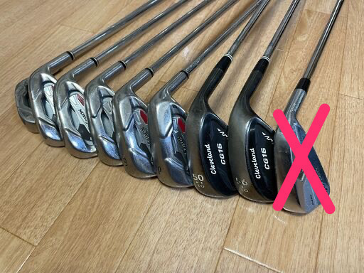 5/20までゴルフクラブセット(ゴルフバッグ、ゴルフ室内練習用品芝等のおまけ色々付き)