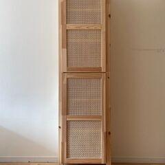 IKEA イケア IVAR  天然木 ウッドラック メッシュ扉の画像