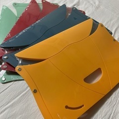 ②折りたたみ椅子 コンパクト 運動会 踏み台 キャンプ アウトドア 4枚 セットの画像