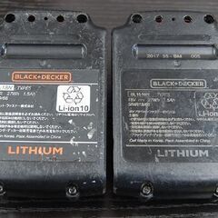 14.4V-18V ブラック&デッカー リチウム急速充電器 チャージャー LC1418 ＆ バッテリー BL1518N 2個 セット　札幌市 清田区 平岡　の画像
