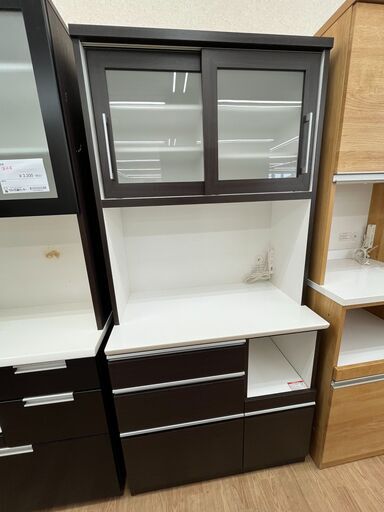 ★ジモティ割あり★ ニトリ 食器棚 ブラウン H191×W90×D51 クリーニング済み KJ5114
