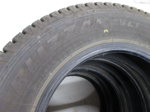 商用スタッドレスタイヤ4本セット ライトトラック LT ブリヂストン ブリザック VL1 155/80R14 88/86N LT 20