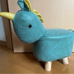 イス　スツール　サイ　動物　子供用