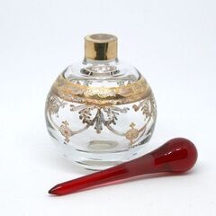 ガラス製香水瓶 ムラーノグラス 高さ9cm イタリア製 パフュームボトル ハンドメイド ベネチアンガラス T.MURANO ITALY 札幌市 清田区 平岡の画像