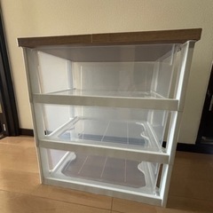 3段衣装ケース、カラーボックス