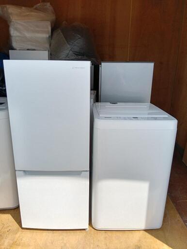 【セット43】【2023年製セット】23区配送無料　冷蔵庫ヤマダセレクト117L＋洗濯機ヤマダセレクト6kg