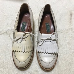 激レア オールドグッチ ウイングチップ ゴルフシューズ 37 24cm