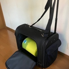 ★ｷｬｽﾀｰ付 ﾍﾟｯﾄ用ｷｬﾘｰ newＬ「美品」の画像