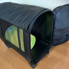 ★ｷｬｽﾀｰ付 ﾍﾟｯﾄ用ｷｬﾘｰ newＬ「美品」の画像