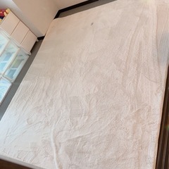 洗えるファーラグホワイト2枚セット　