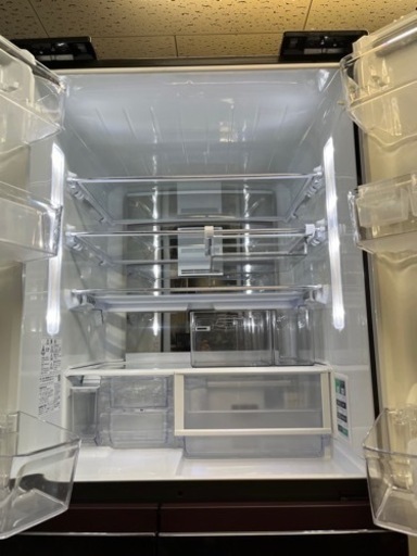 近隣送料無料!! 大容量501L!! SHARP 6ドア SJ-GT50A-R 2015年 家具 収納家具 食器棚、キッチン収納