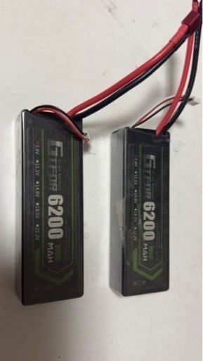 リポバッテリー 2個セット　6200mAh ロングタイプ 中古