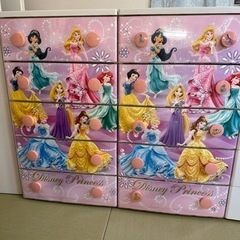 今週中に引き渡し出来る方のみ値下げします！プリンセス  チェスト 引き出し  5段  2個セットの画像