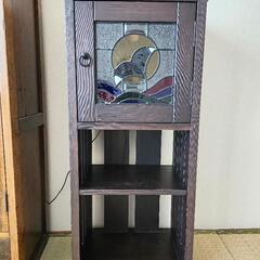 =終了しました=【古道具】ステンドグラス飾り棚の画像