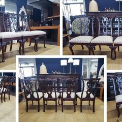 e44 アメリカ製 トーマスビル 猫脚 ダイニングチェア 4脚セット