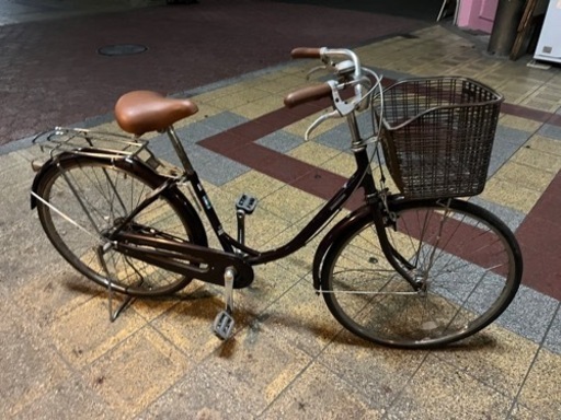 自転車 BRIDGESTONE26インチ　シティーバイク自動ライト付
