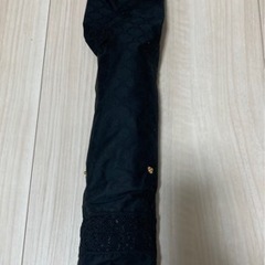 セリーヌ　CELINE 折りたたみ日傘　黒　マカダム柄　レースの画像