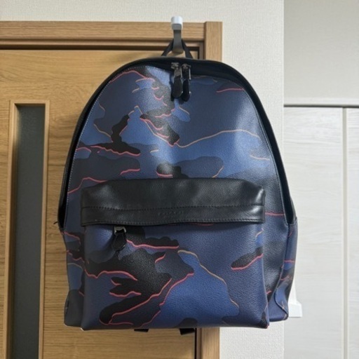 coach リュックサック　迷彩　レザー