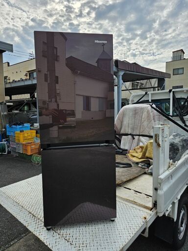 【お買い上げありがとうございました】冷蔵庫　Hisense　ハイセンス　HR-G1501　２枚ドア　 2018年製　ek-444ged