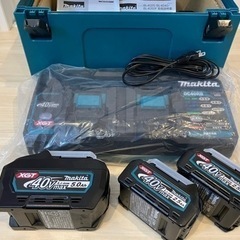 ★受渡済★マキタ makita DC40RB 2口急速充電器 40Vmax 40vバッテリー3個 純正ケース XGT