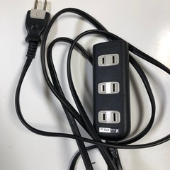 コード付き電気タップ　ブラック